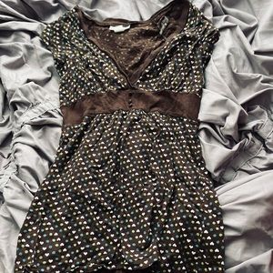 Y2k 2000s brown heart casual top